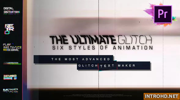 Videohive 70 Glitch Title Animation Presets Pack For Premiere Pro MOGRT