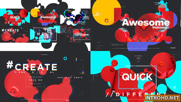 Videohive Colorful Typographic Promo