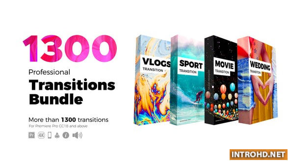 VIDEOHIVE TRANSITIONS BUNDLE 4 IN 1