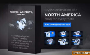 VIDEOHIVE MAP OF NORTH AMERICA WITH COUNTRIES – NORTH AMERICA MAP KIT