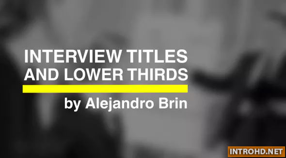 INTERVIEW TITLES – VIDEOHIVE