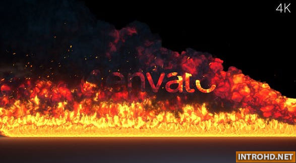 Videohive Fire Burning Logo Reveal