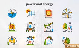 VIDEOHIVE POWER AND ENERGY - FLAT ANIMATED ICONS