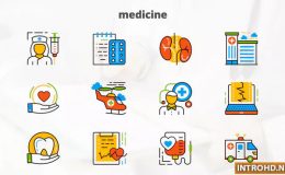 VIDEOHIVE MEDICINE AND HEALTHCARE - FLAT ANIMATED ICONS