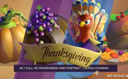 Videohive Happy Thanksgiving 3D