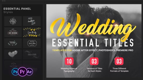 Videohive Essential Wedding Titles MOGRT for Premiere
