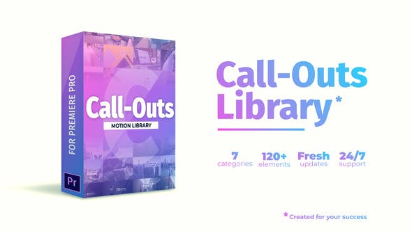 VIDEOHIVE CALL OUTS LIBRARY | MOGRT FOR PREMIERE PRO