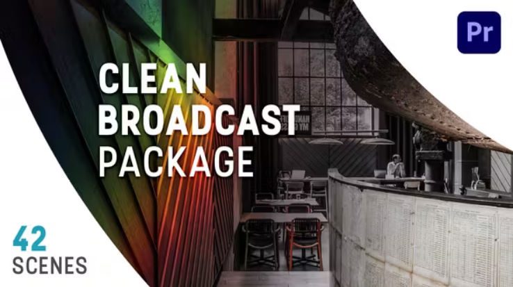Videohive Clean Broadcast Package | Essential Graphics | Mogrt