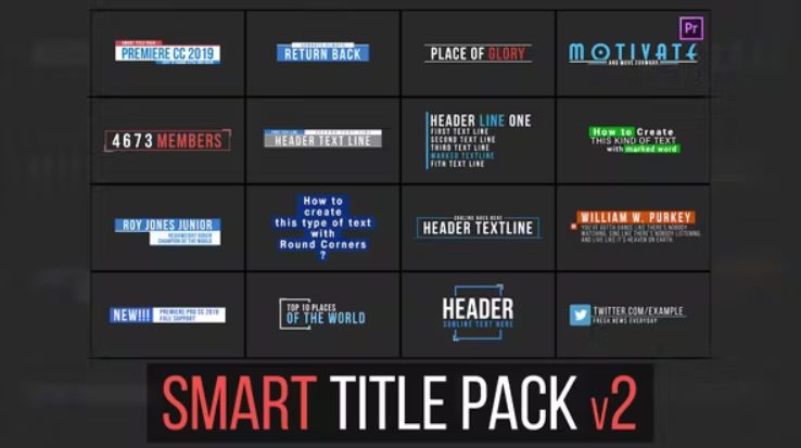 Videohive Smart Title Pack – Premiere Pro