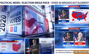 Videohive Broadcast – Political News Election Mega Pack 22685799
