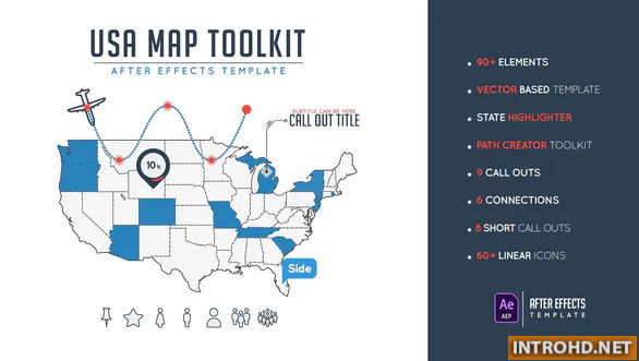 Videohive Usa Map Toolkit 24569861