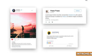 Facebook Twitter Instagram – Animated Posts Videohive