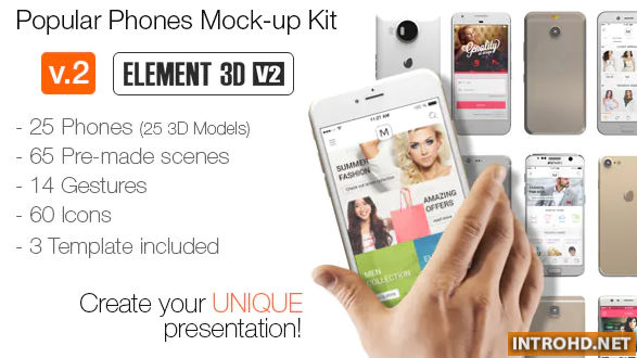 Popular Phones Mock-up Kit Videohive