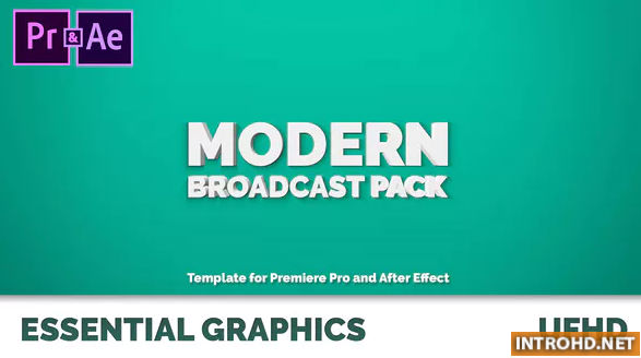 Modern Broadcast Pack | Essential Graphics | Mogrt Videohive