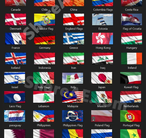 FLAGS COUNTRY BUNDLE – MOTION GRAPHIC – VIDEOHIVE