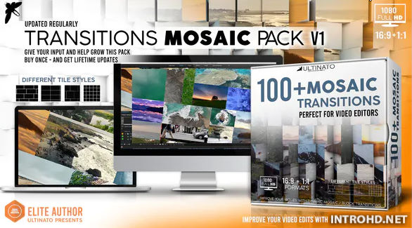 VIDEOHIVE TRANSITIONS MOSIAC PACK – TOOLKIT