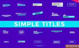Simple Titles | FCPX or Apple Motion 23165793 Videohive