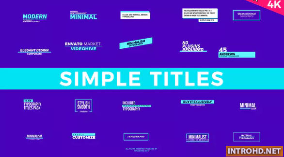 Simple Titles | FCPX or Apple Motion 23165793 Videohive