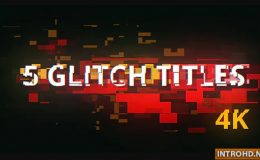 5 Glitch Cyberpunk Titles Videohive