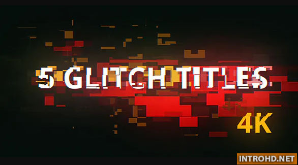 5 Glitch Cyberpunk Titles Videohive