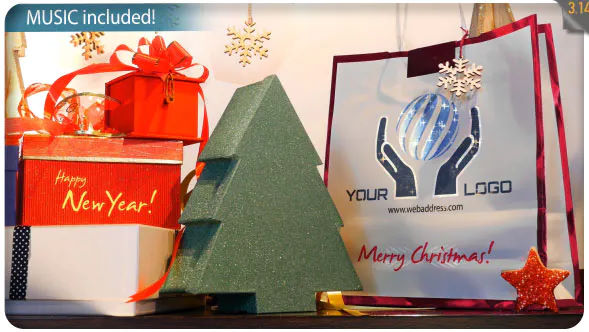 Christmas Gifts Logo – Storefront Digital Signage Videohive