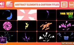 Abstract Shapes And Cartoon Titles | Premiere Pro MOGRT Videohive