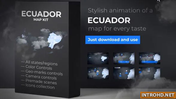 Ecuador Map – Republic of Ecuador Map Kit Videohive