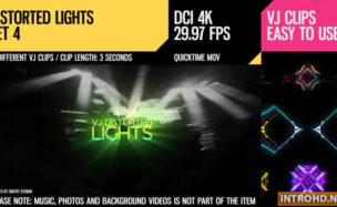 Videohive VJ Distorted Lights (4K Set 4)