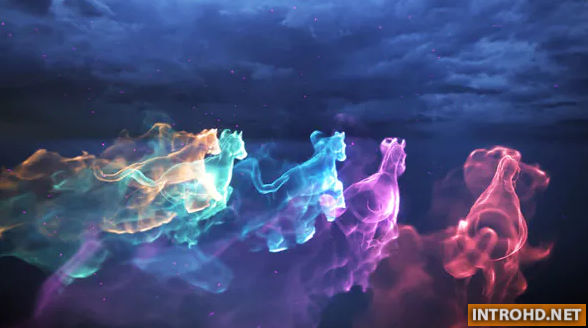 Horse Particle Trails Logo Videohive
