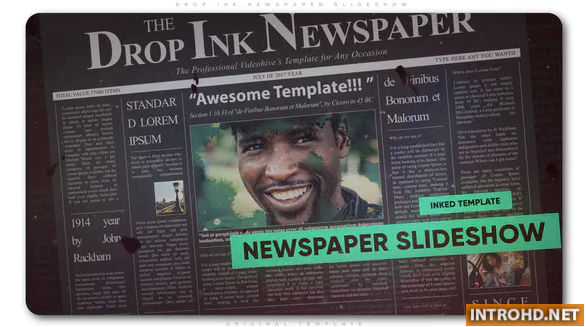 Drop Ink Newspaper Slideshow Videohive