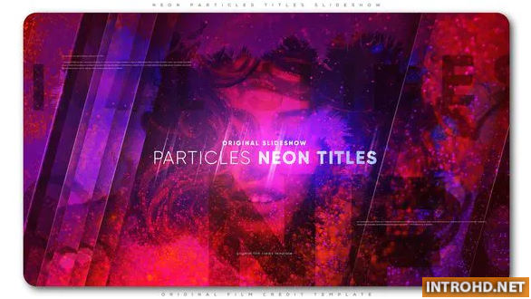 Neon Particles Titles Slideshow Videohive