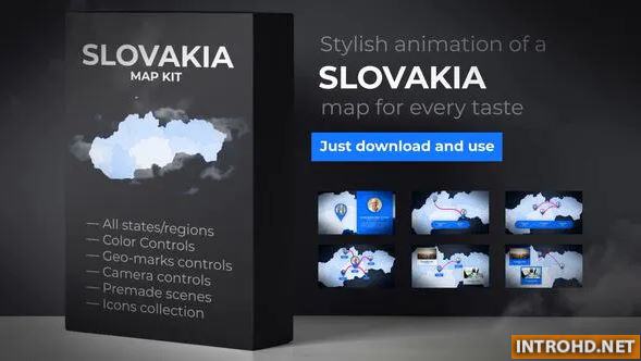 Videohive Slovakia Map – Slovak Republic Map Kit