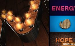 Videohive Light It Up - Light Bulb Text or Logo Reveal