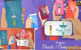 Videohive Happy Diwali / Deepavali - Smartphones Social Share
