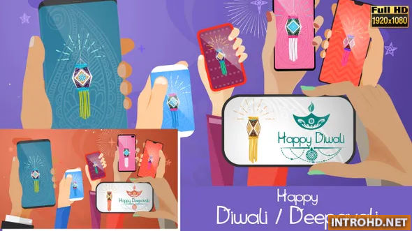 Videohive Happy Diwali / Deepavali – Smartphones Social Share