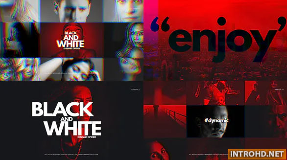 Black And White Dynamic Opener Videohive