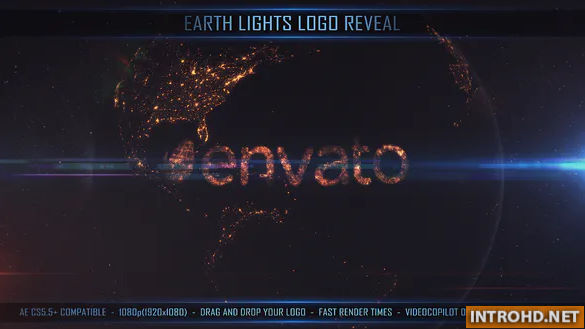 VIDEOHIVE EARTH LIGHTS LOGO REVEAL