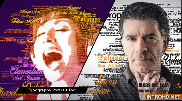 VIDEOHIVE 3D TYPOGRAPHY PORTRAIT TOOL
