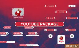 VIDEOHIVE OPENER YOUTUBE PACKAGE BUTTON SUBSCRIBE