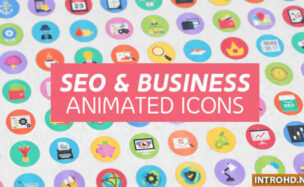 Videohive 100 Seo & Business Modern Flat Animated Icons