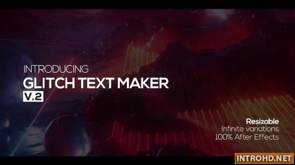 Videohive Glitch Text Maker + Sound FX