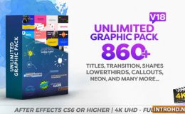 Videohive Unlimited Shapes / Titles / Transitions / Lower Thirds & Elements Graphic Pack v18
