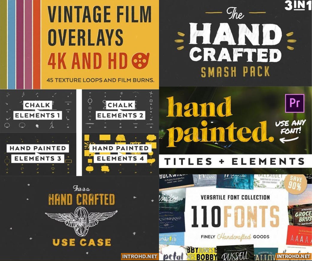THE HAND CRAFTED SMASH PACK - Premiere Pro cover image