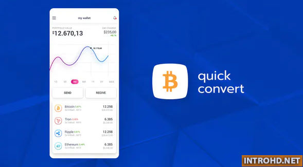 VideoHive Cryptocurrency App Promo 23624020