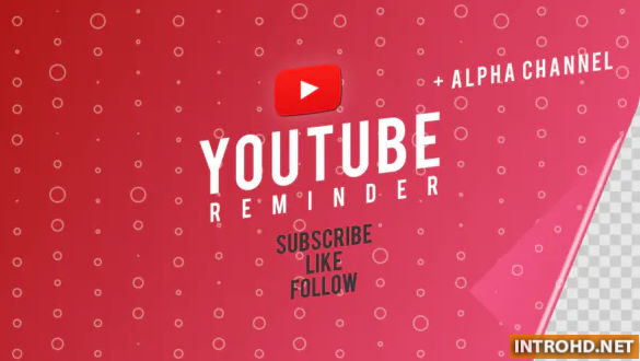Videohive Youtube Subscribe Like Follow Reminder