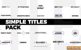 Videohive Simple Titles Pack
