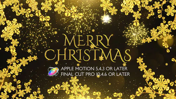 Videohive Golden Christmas Wishes Apple Motion