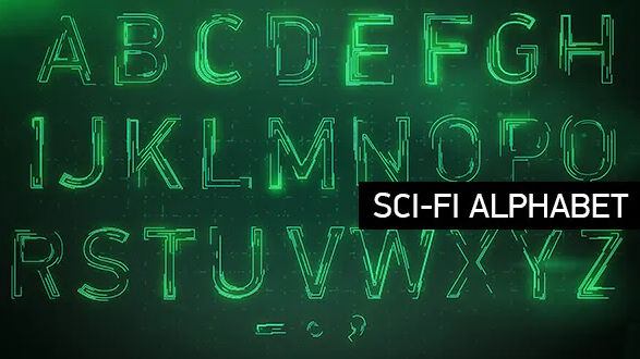 Videohive Animated Sci-fi Alphabet