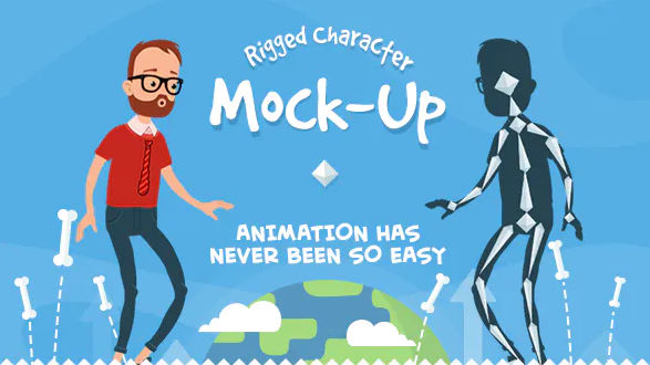 RIGMO – RIGGED CHARACTER ANIMATION MOCKUP – VIDEOHIVE