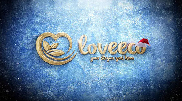 Videohive Christmas Gold Logo